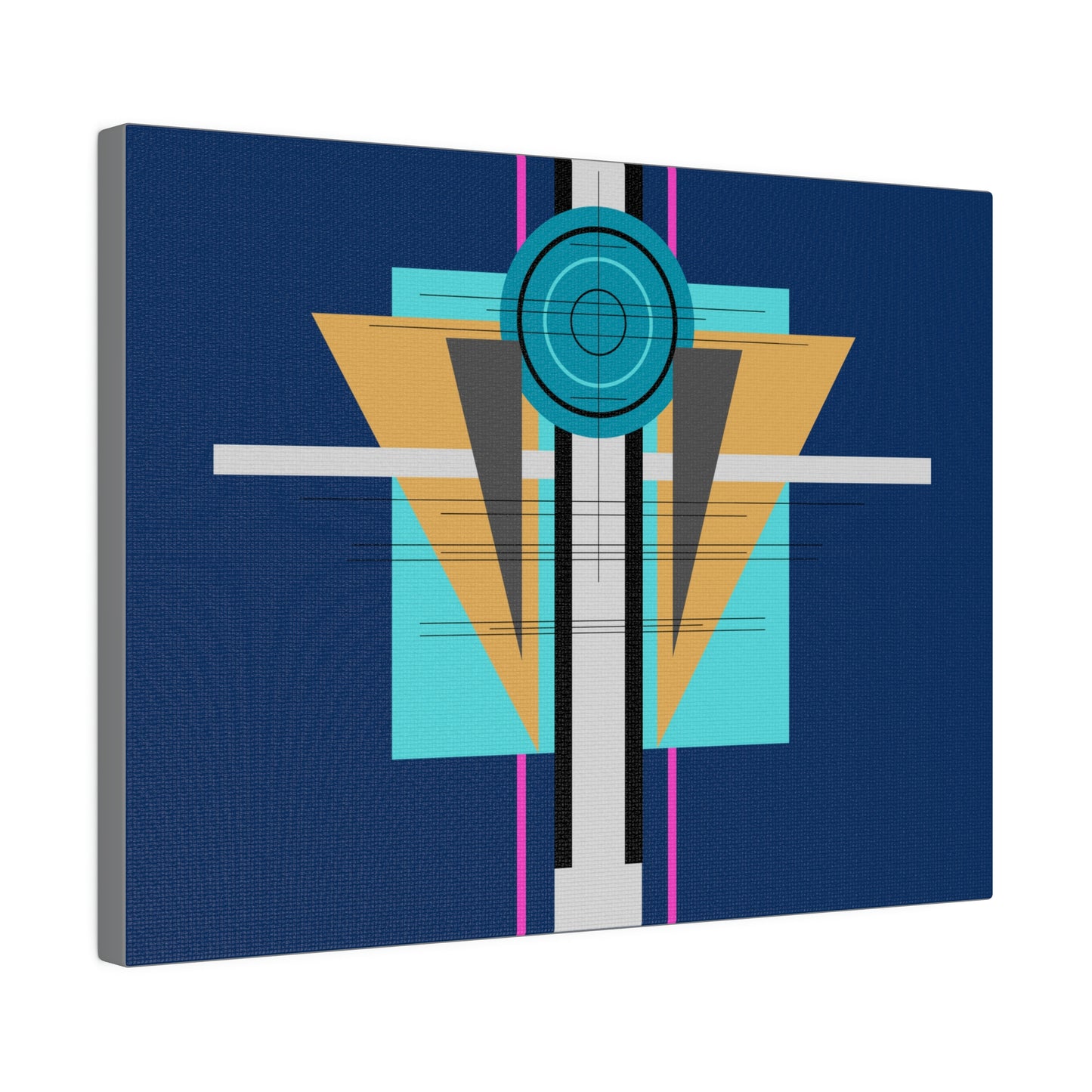 Deco One - Temple: Geometric Abstract Deco Inspired Wall Art