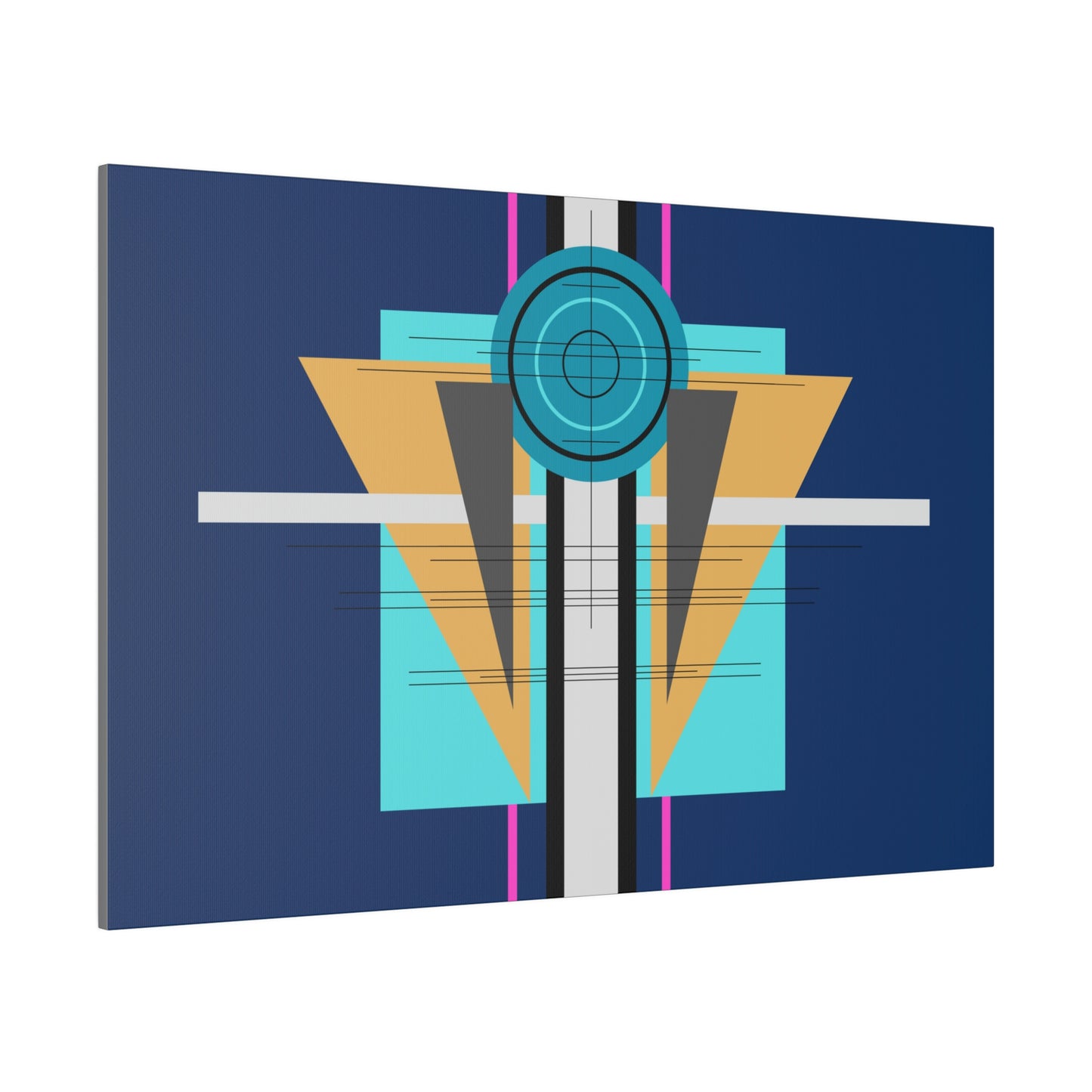 Deco One - Temple: Geometric Abstract Deco Inspired Wall Art