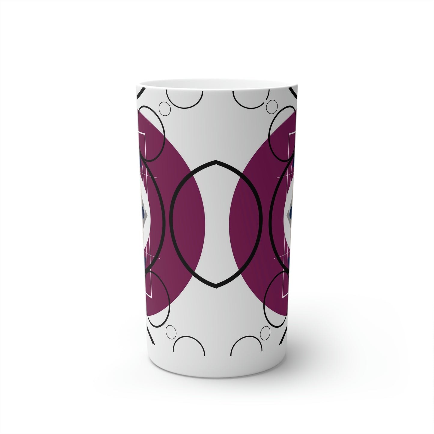 Super Graphic Deco Plum Conical Coffee Mugs (3oz, 8oz, 12oz)