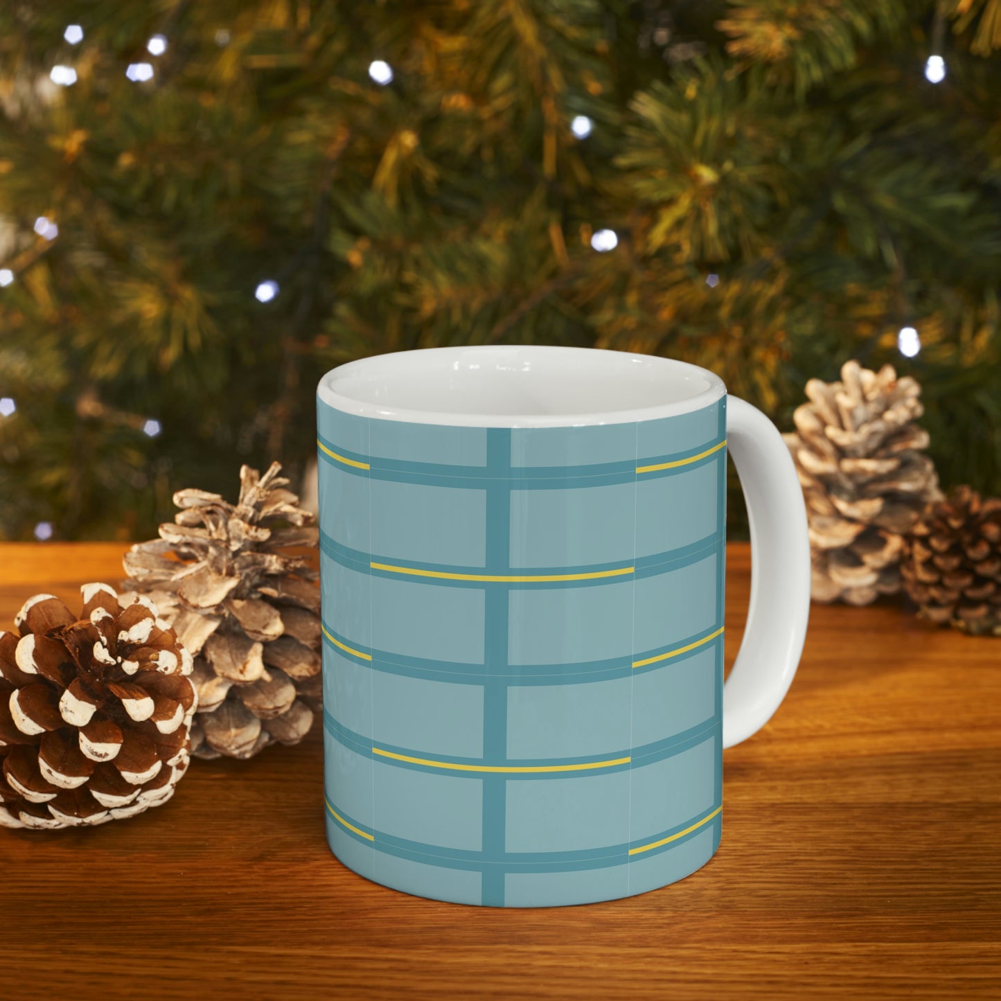 Quadrant Yellow Ceramic Mug 11oz