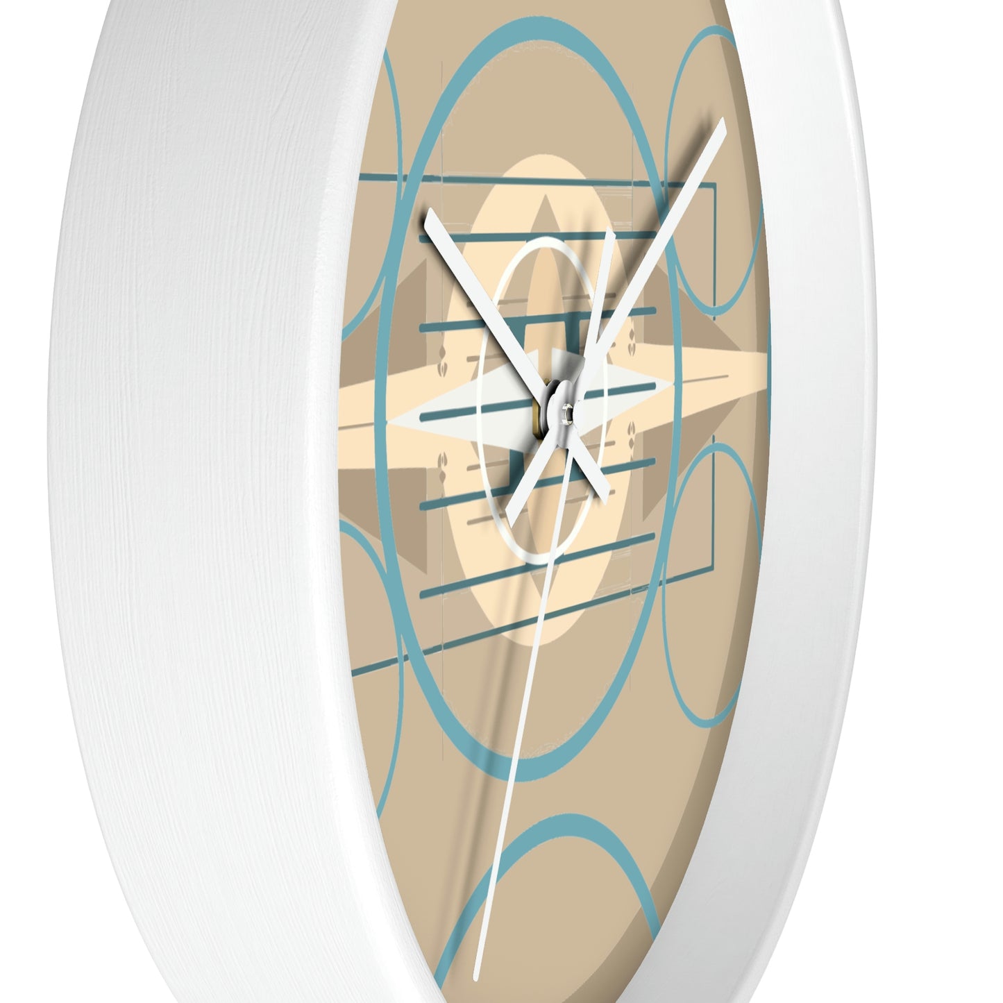 Deco Beige Graphic Wall Clock