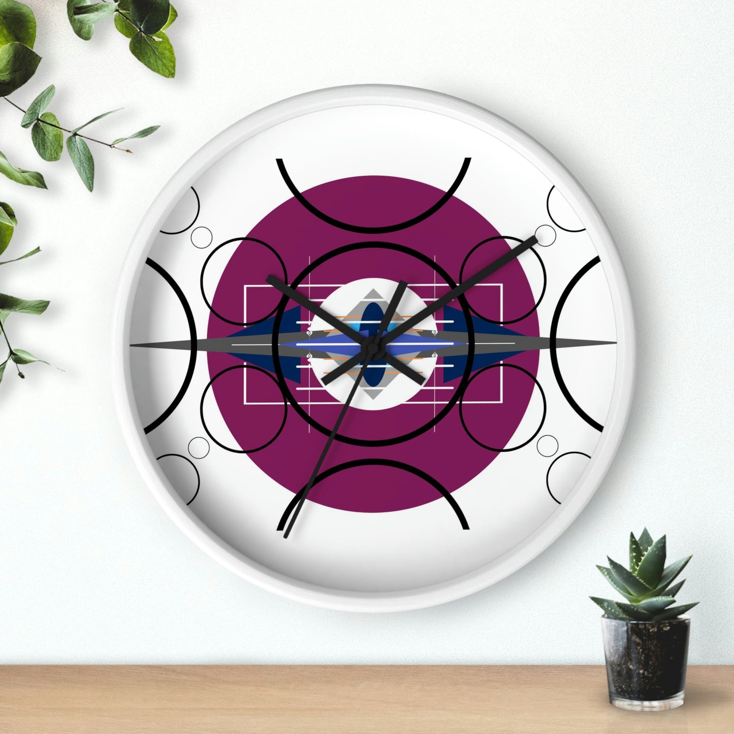 Deco Plum Oscilation Wall Clock