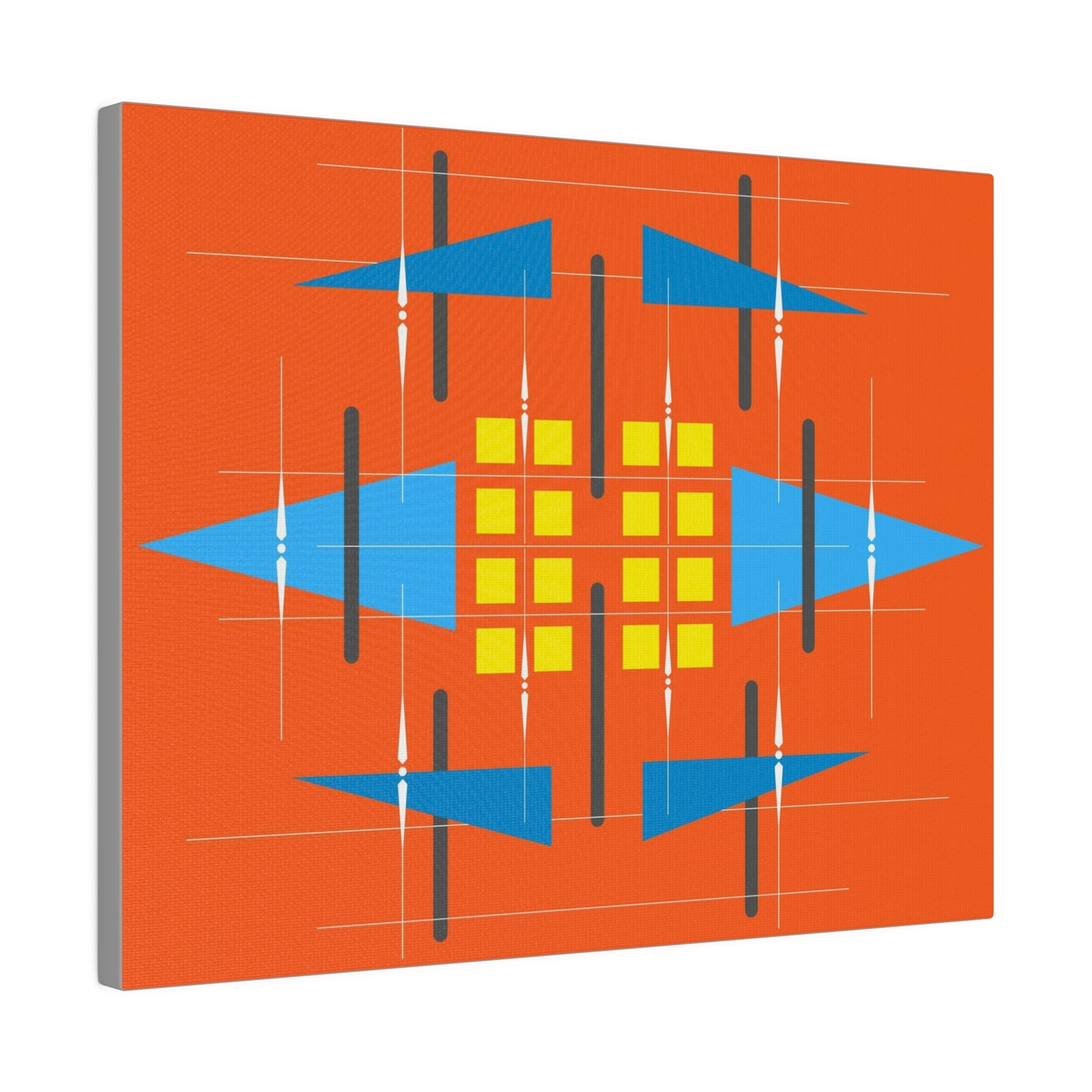 Orange - Universal Schematic 1: Geometric Abstract Deco Inspired Wall Art