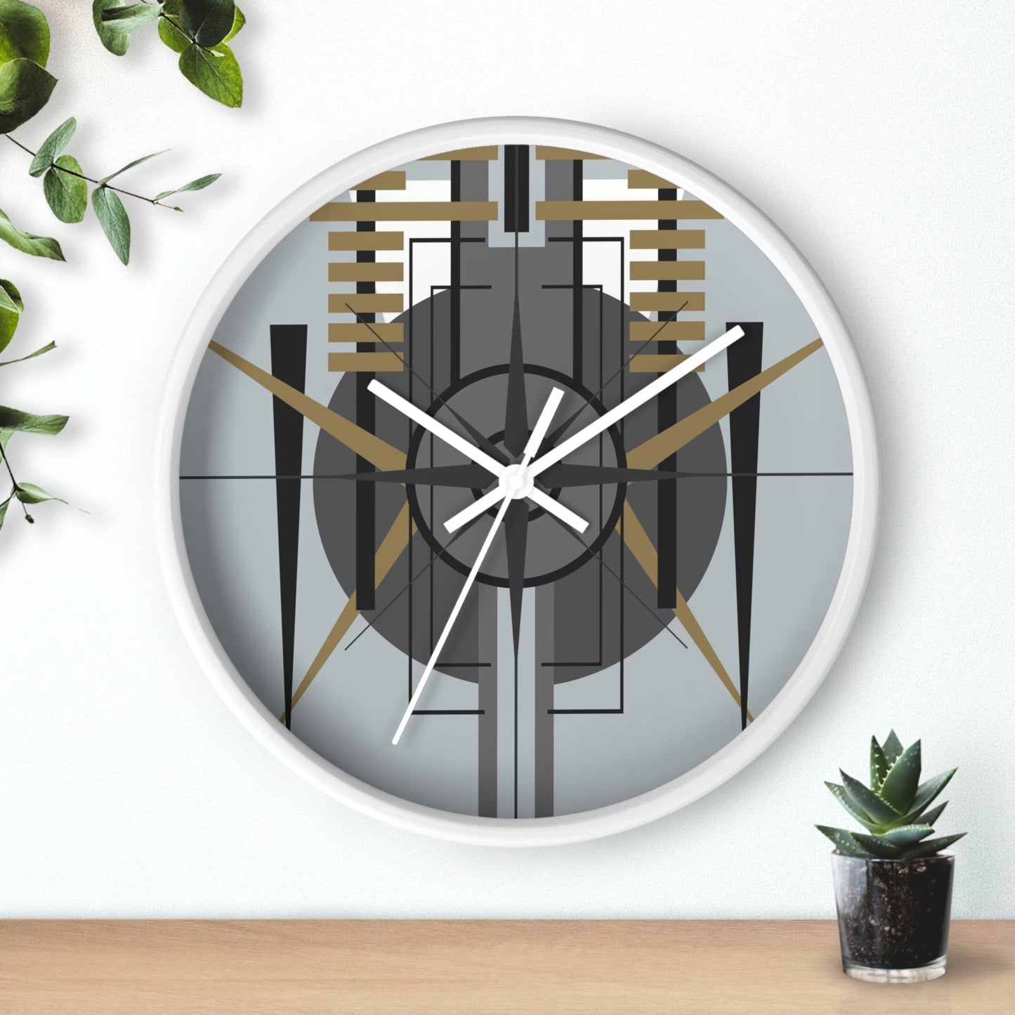 Deco Techno Grey Oscilation Wall Clock