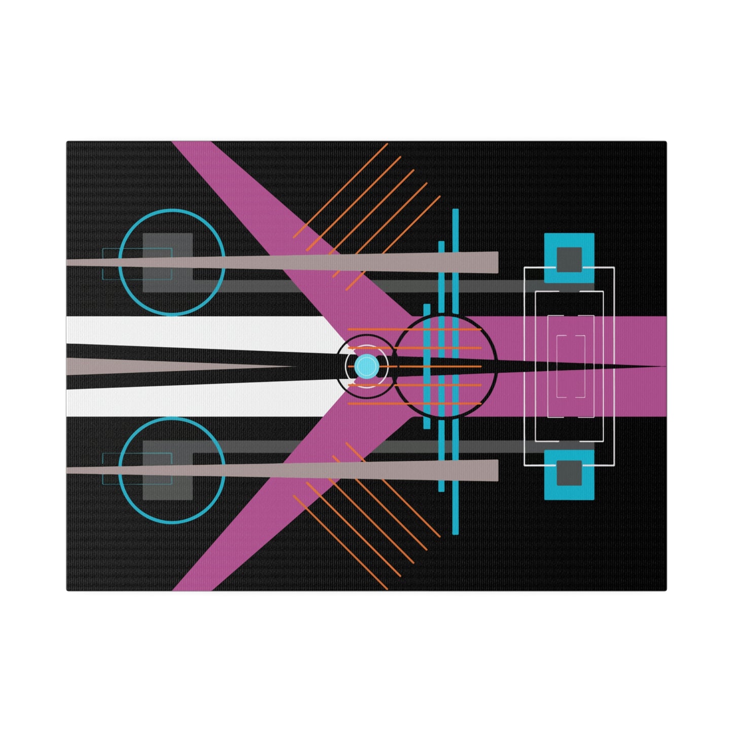 Neon Black - The Take Off Series: Geometric Abstract Wall Art