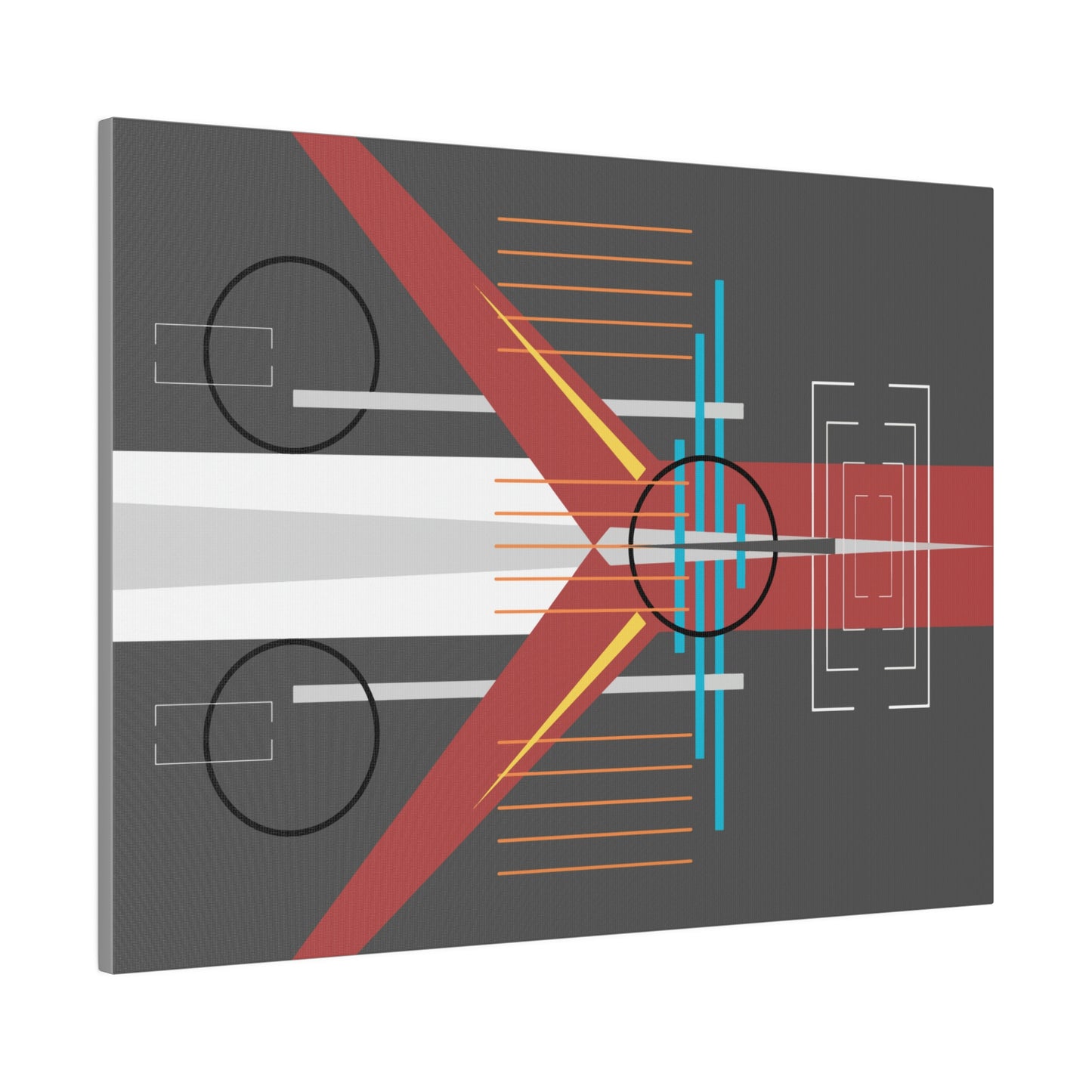 Steel Grey - The Take Off Series: Geometric Abstract Wall Art