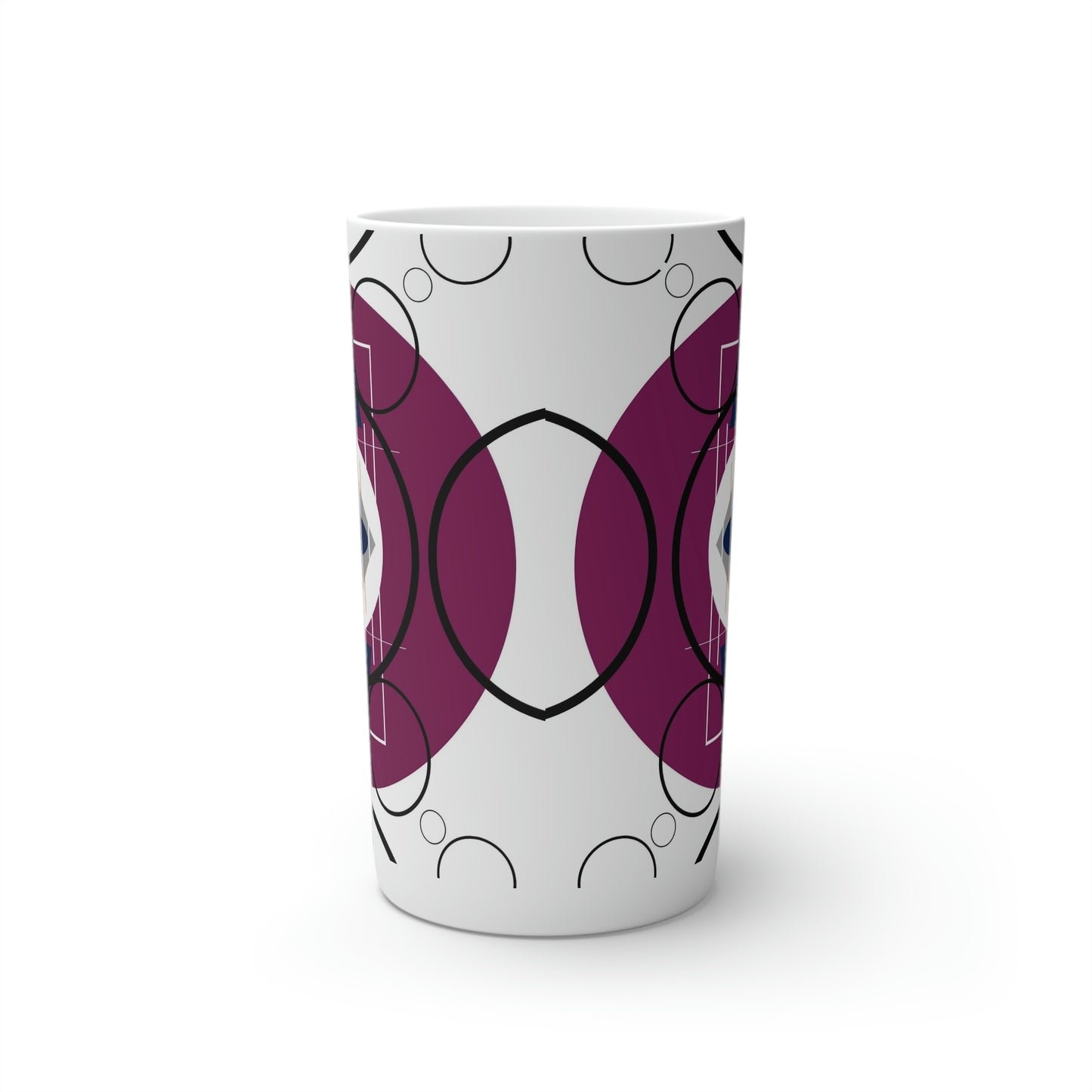 Super Graphic Deco Plum Conical Coffee Mugs (3oz, 8oz, 12oz)