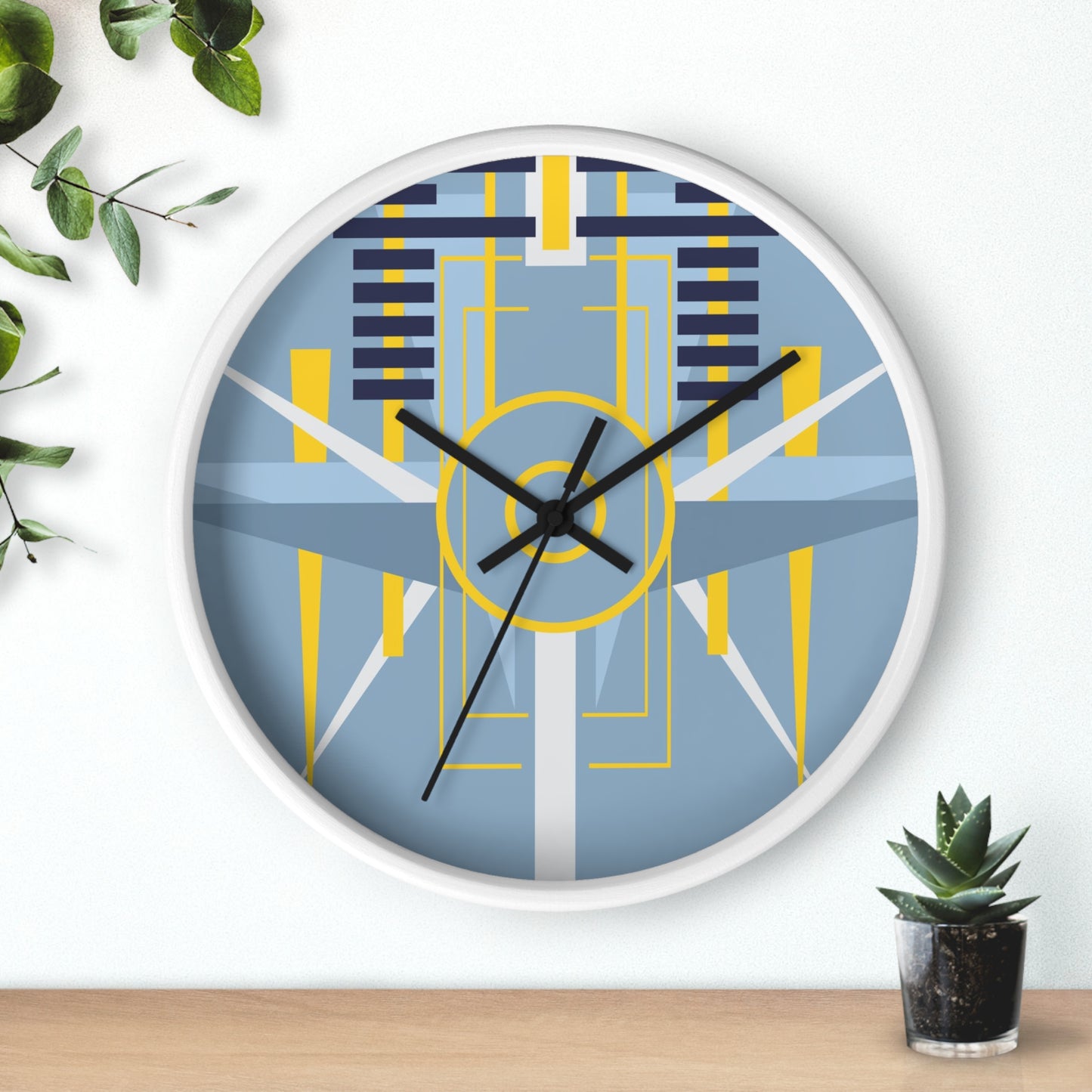 Deco Aviation Grey Oscilation Wall Clock