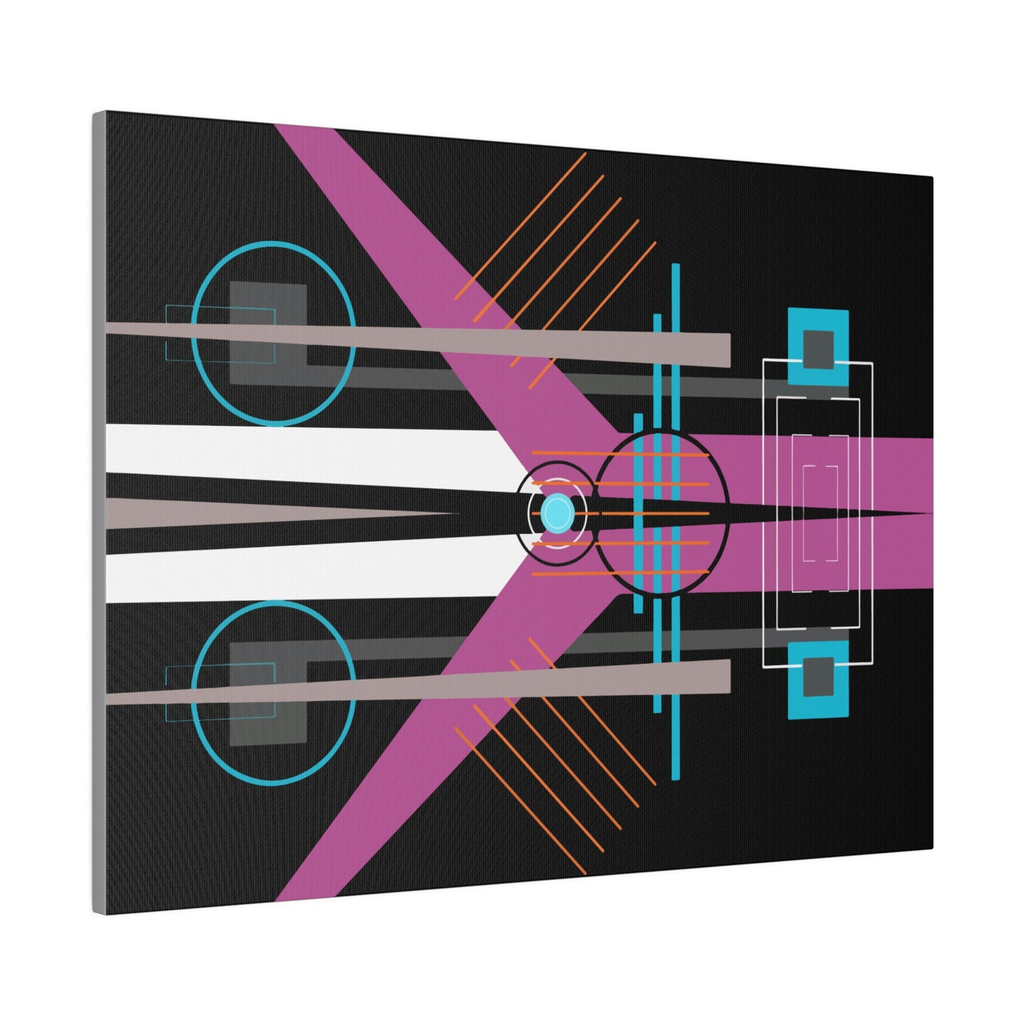 Neon Black - The Take Off Series: Geometric Abstract Wall Art