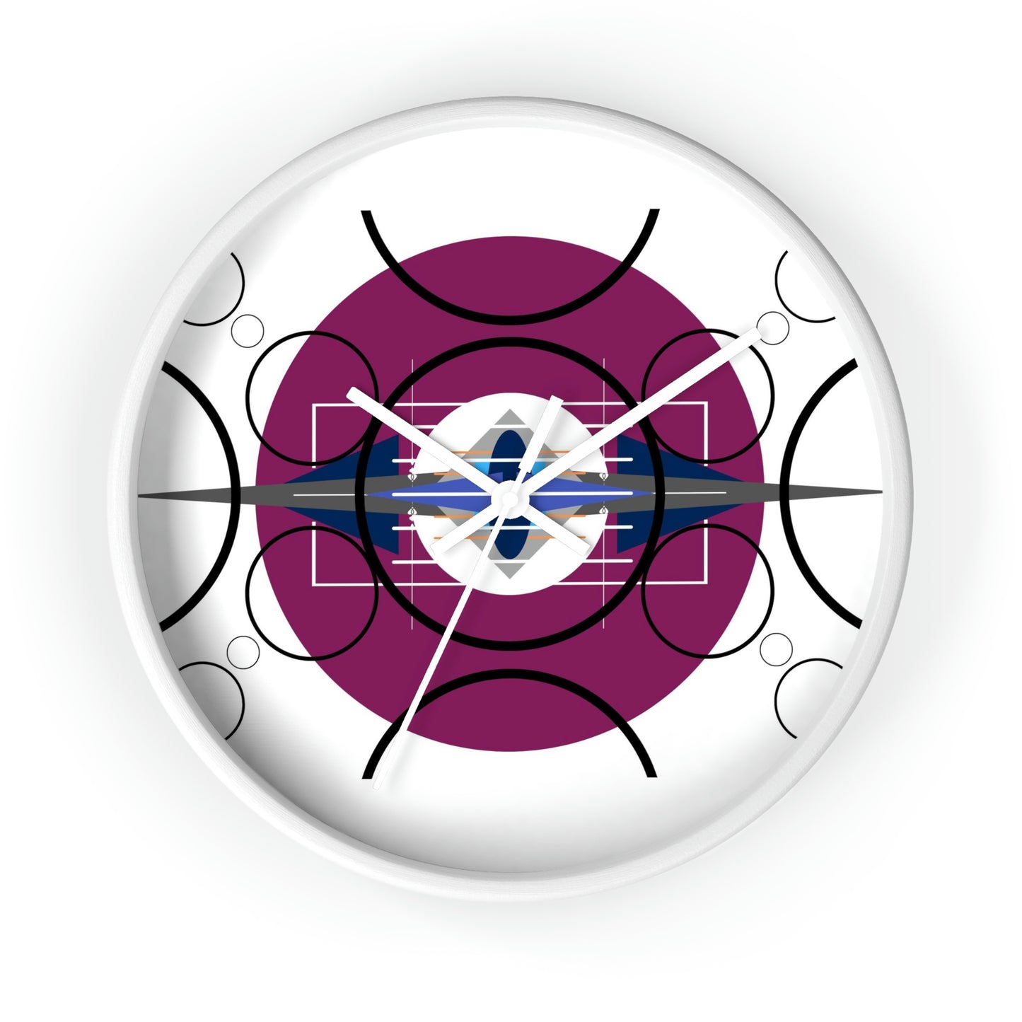 Deco Plum Oscilation Wall Clock