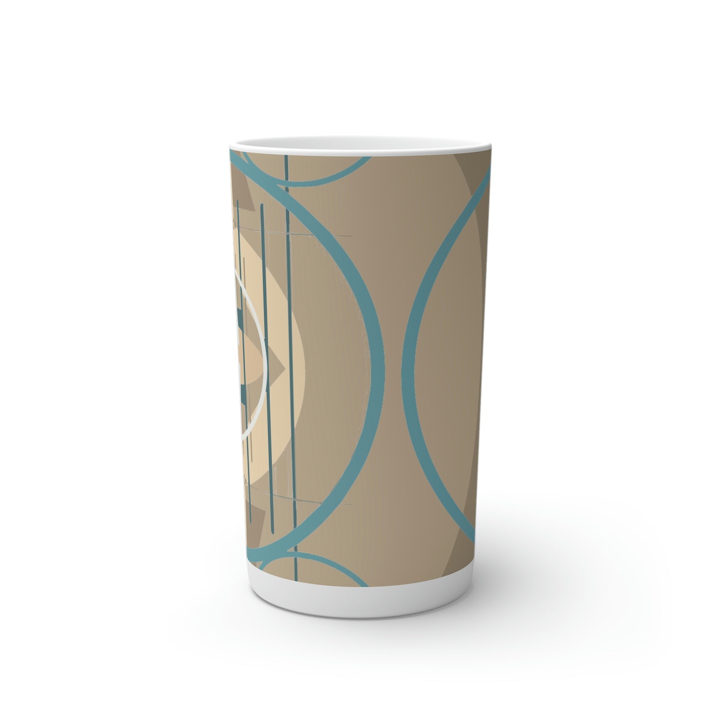 Super Graphic Deco Beige Conical Coffee Mugs (3oz, 8oz, 12oz)