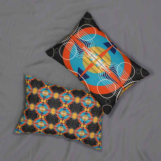 Deco Dark Oscillation Spun Polyester Lumbar Pillow 2 Sided Print