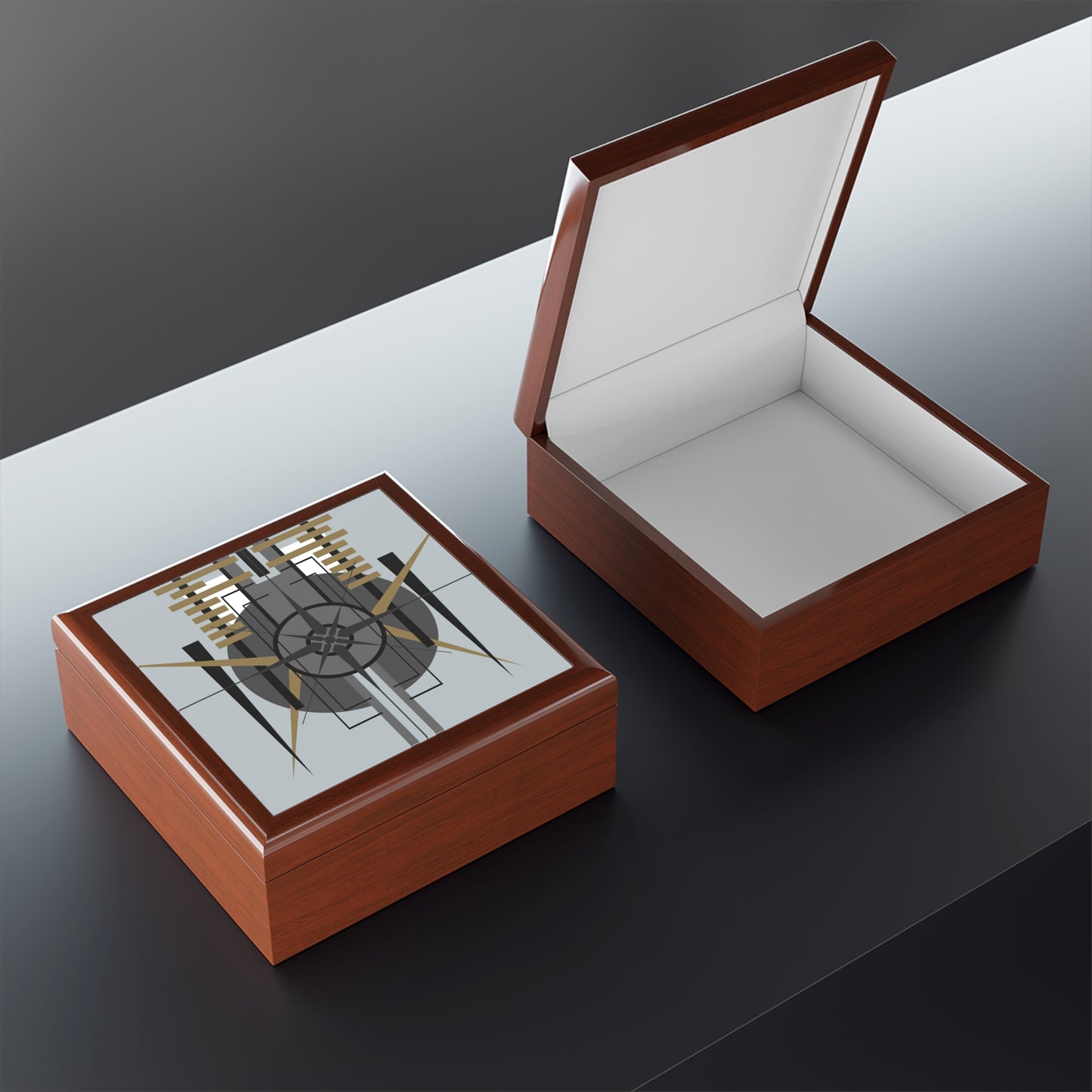 Jewelry Box: Techno Grey Deco Oscillation