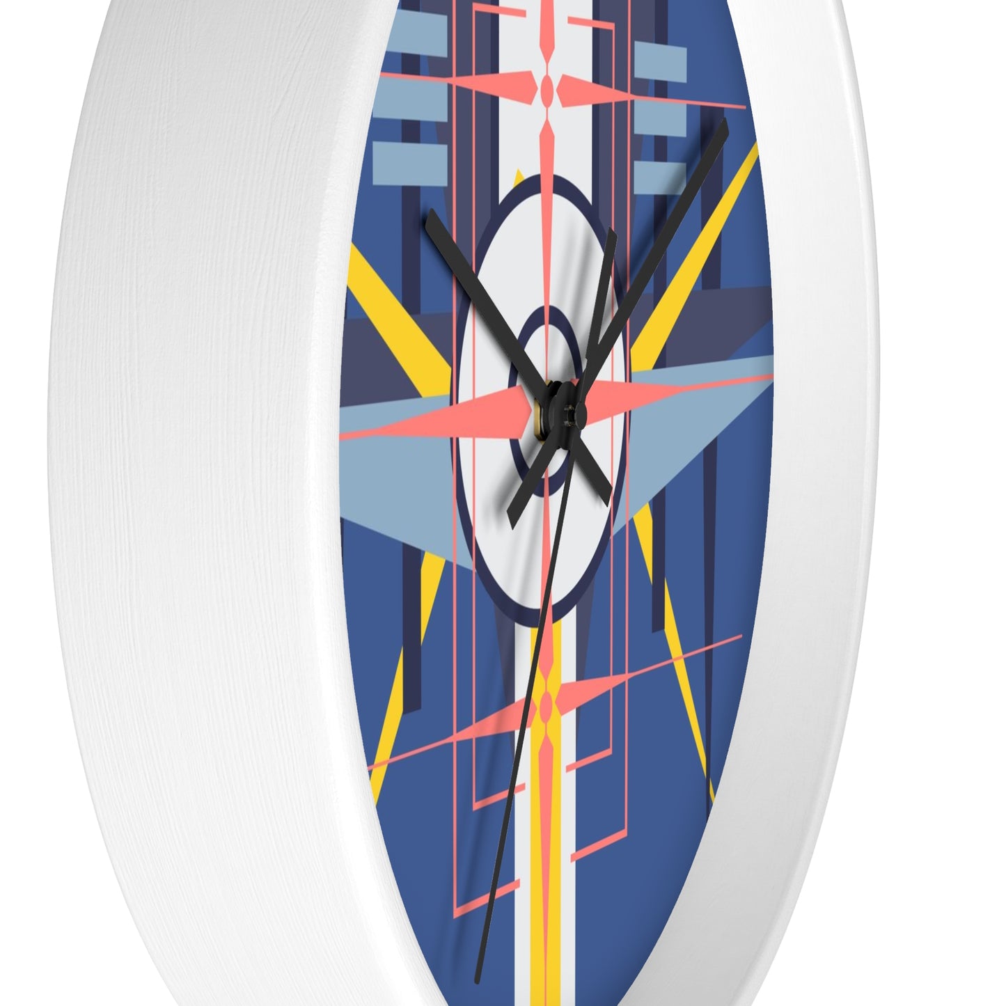 Deco Aviation Sky Dusk Blue Oscilation Wall Clock