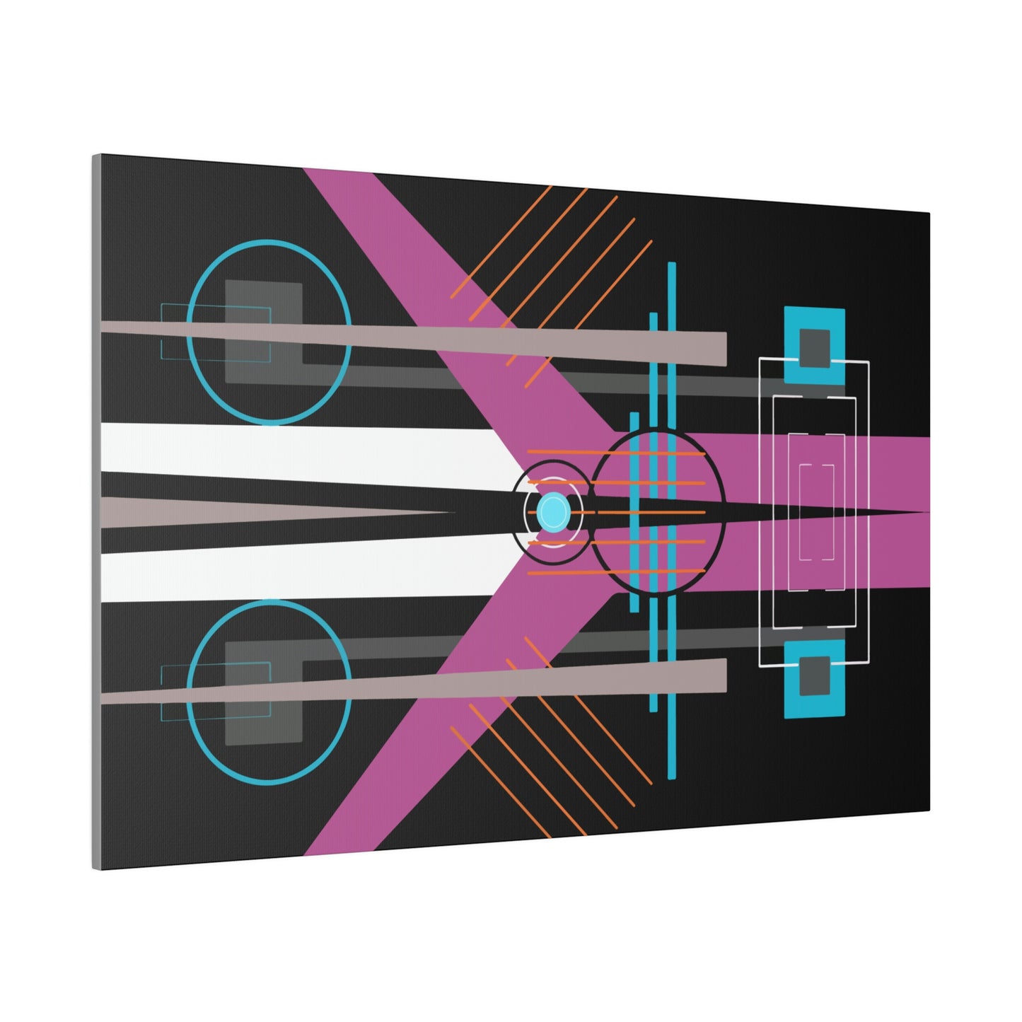 Neon Black - The Take Off Series: Geometric Abstract Wall Art