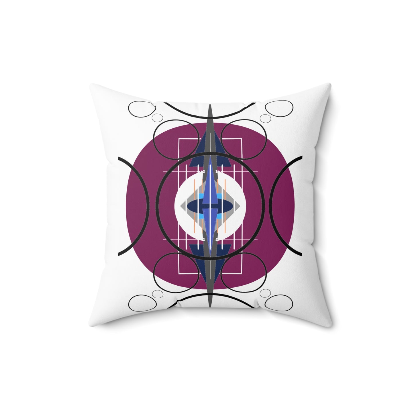 Deco Plumb Oscillation Spun Polyester Square Pillow