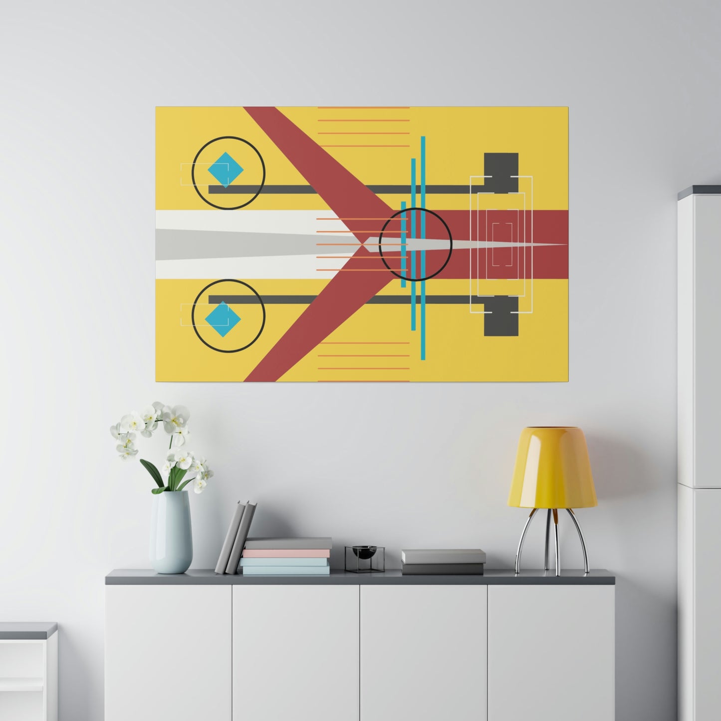 Burst of Sunshine - The Take Off Series: Geometric Abstract Wall Art