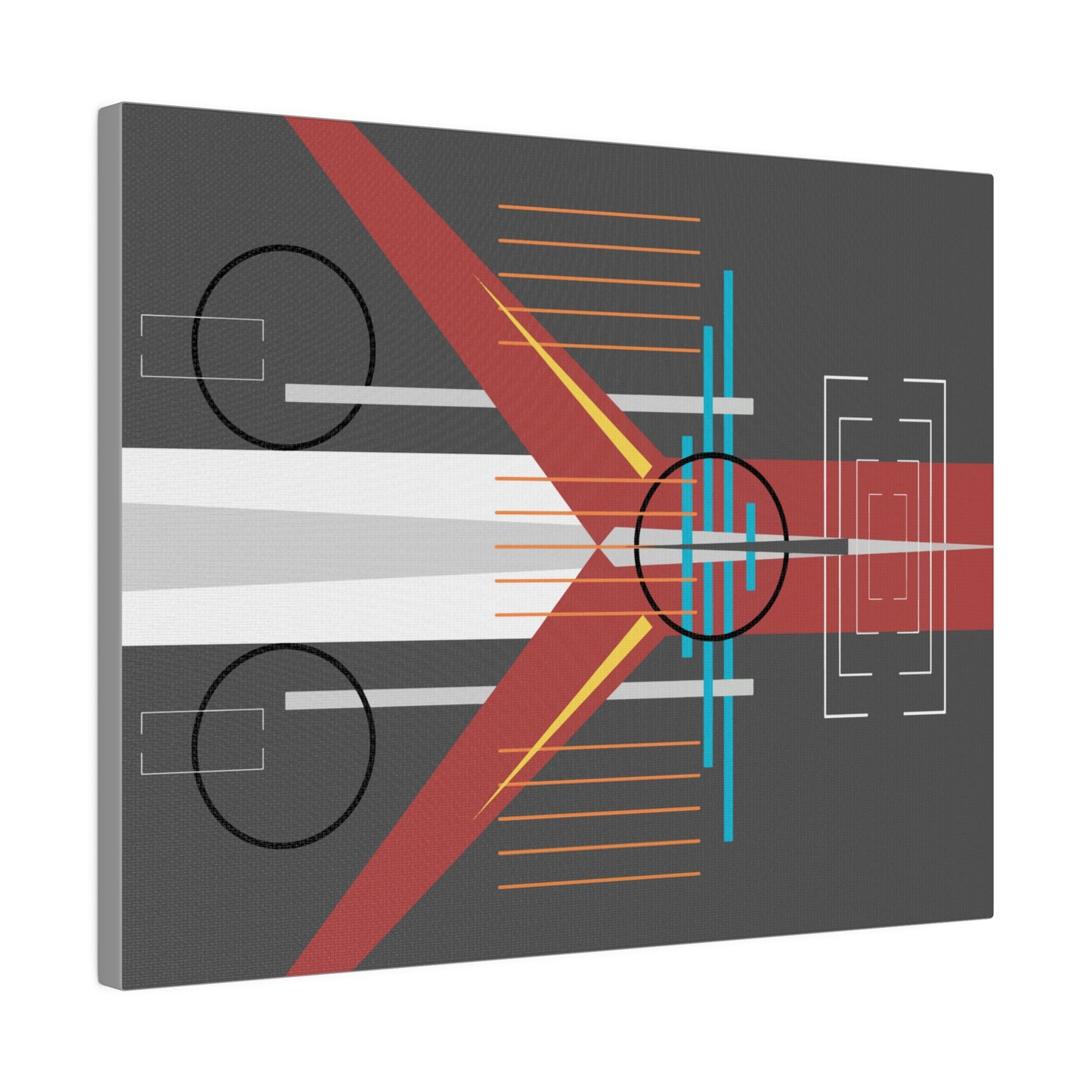 Steel Grey - The Take Off Series: Geometric Abstract Wall Art