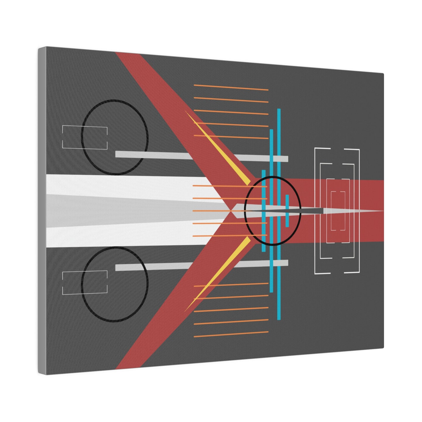 Steel Grey - The Take Off Series: Geometric Abstract Wall Art