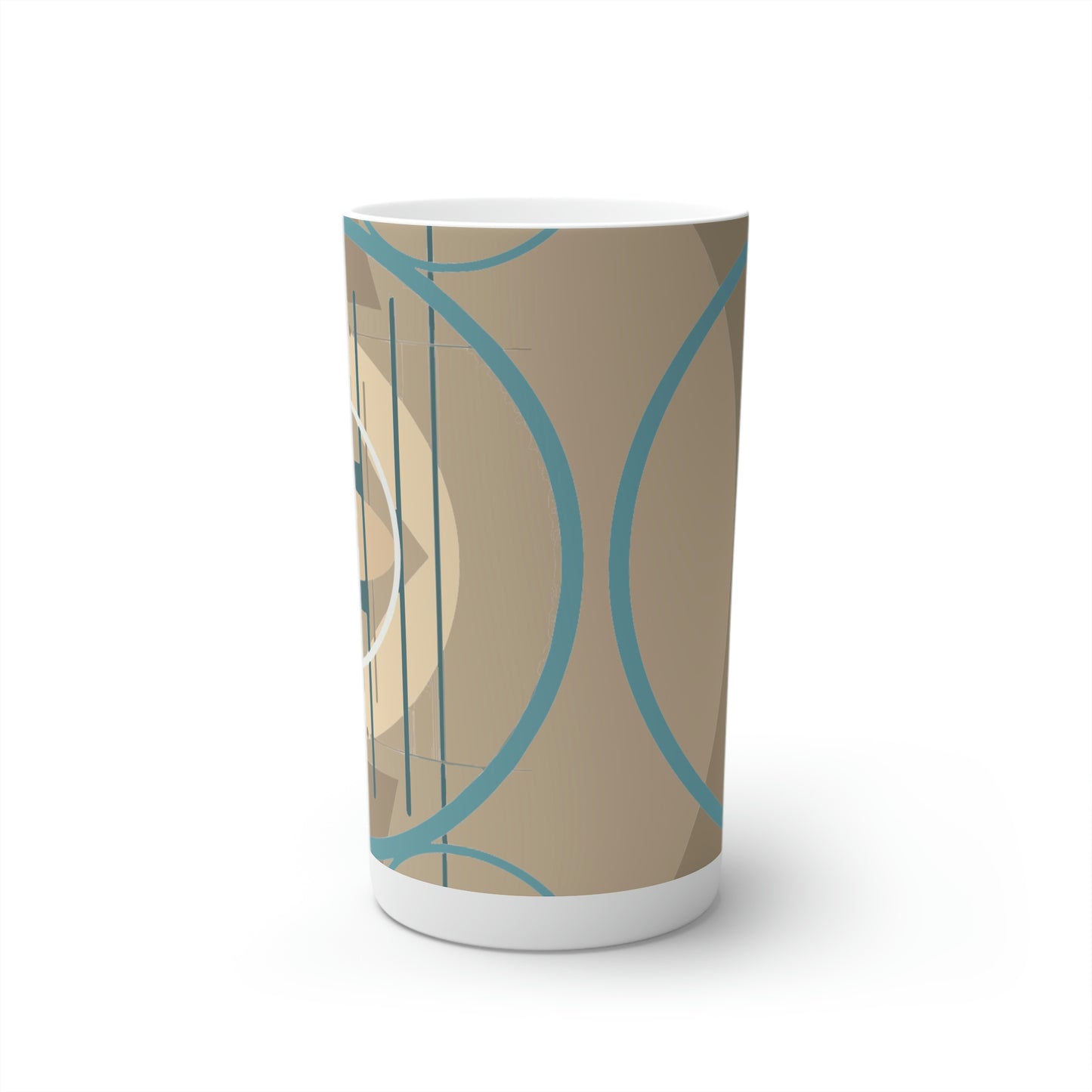 Super Graphic Deco Beige Conical Coffee Mugs (3oz, 8oz, 12oz)