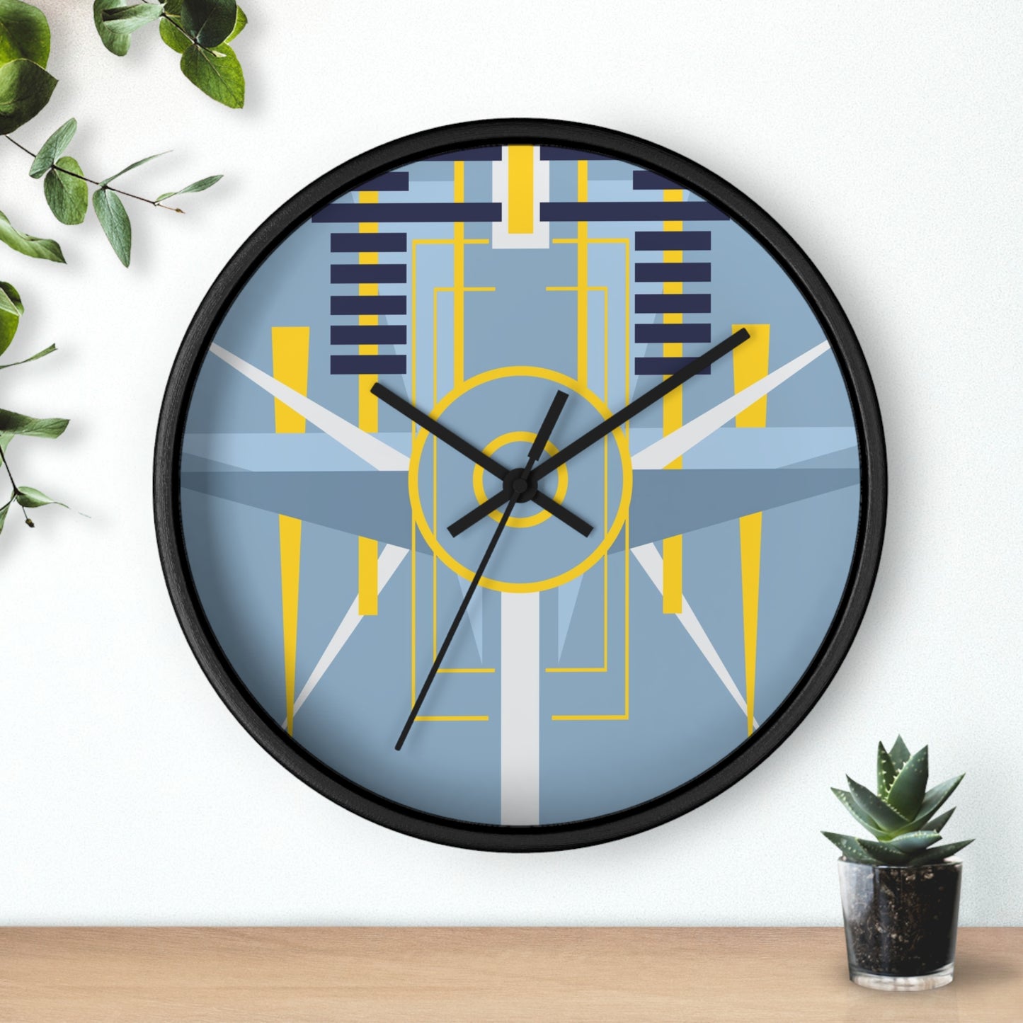 Deco Aviation Grey Oscilation Wall Clock