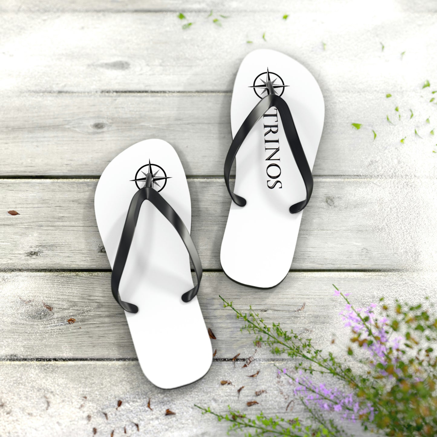 Trinos White Flip Flops