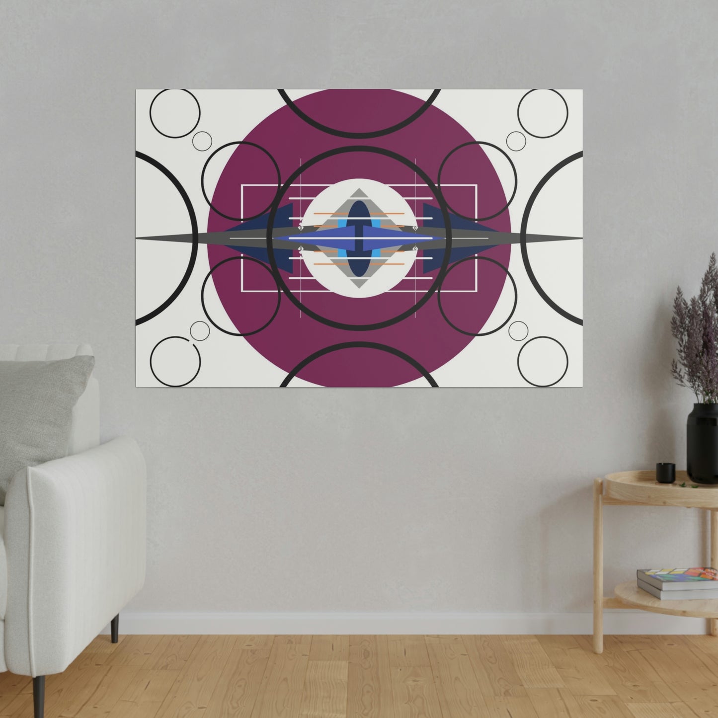 Deco 3 - Pressing Oscillation: Geometric Abstract Deco Inspired Wall Art