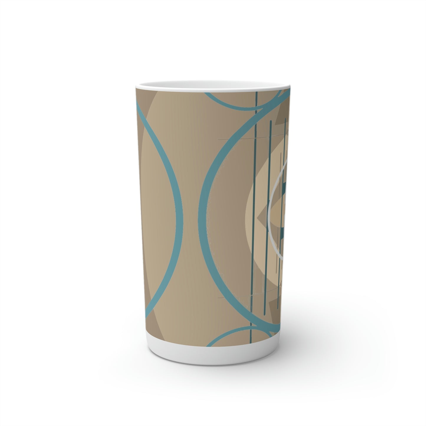 Super Graphic Deco Beige Conical Coffee Mugs (3oz, 8oz, 12oz)