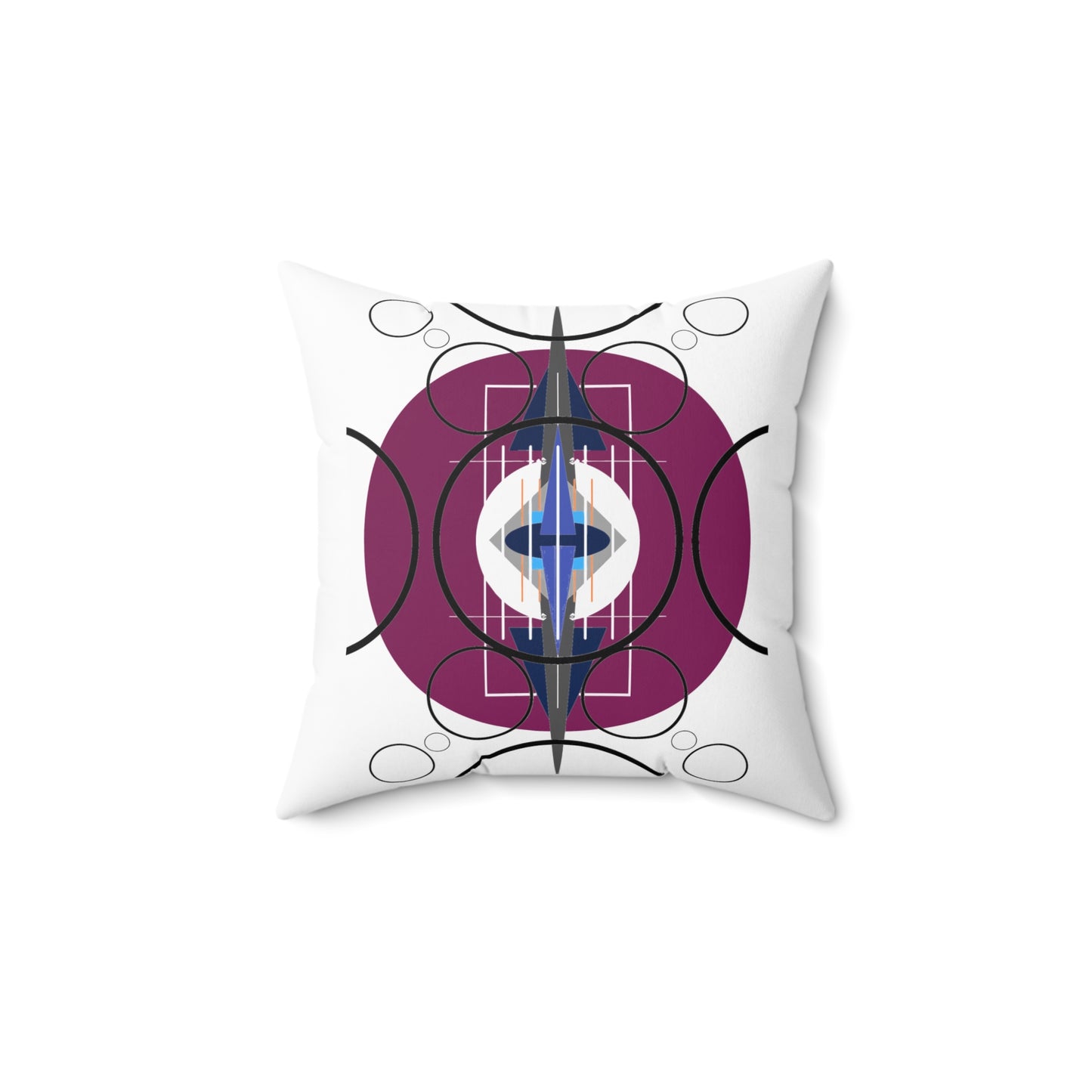 Deco Plumb Oscillation Spun Polyester Square Pillow