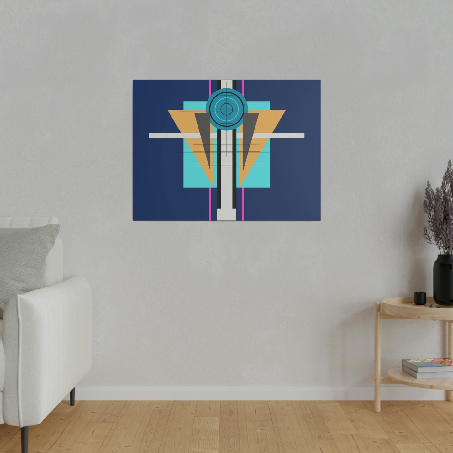 Deco One - Temple: Geometric Abstract Deco Inspired Wall Art