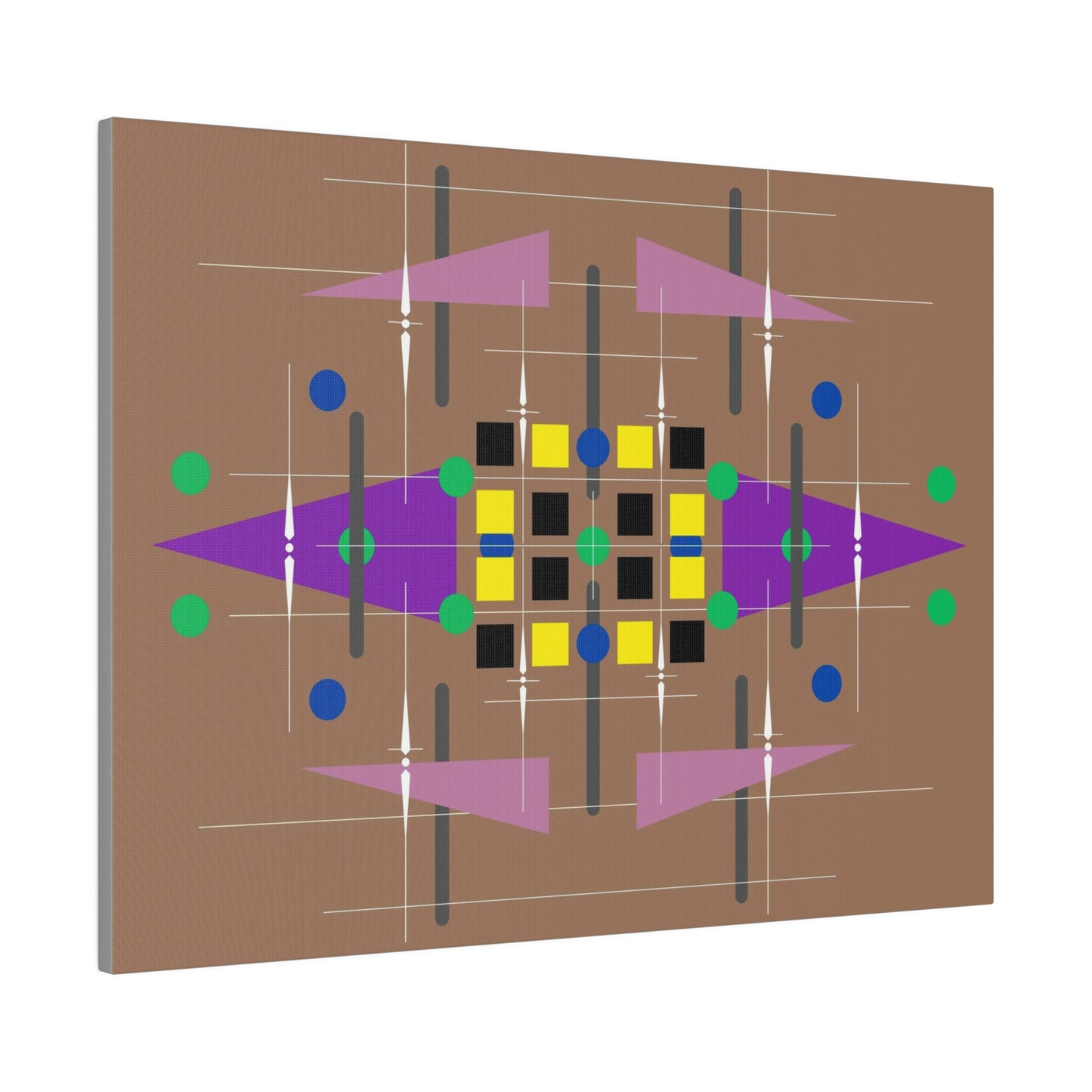 Aubergine - Universal Schematics 4: Geometric Abstract Deco Inspired Wall Art