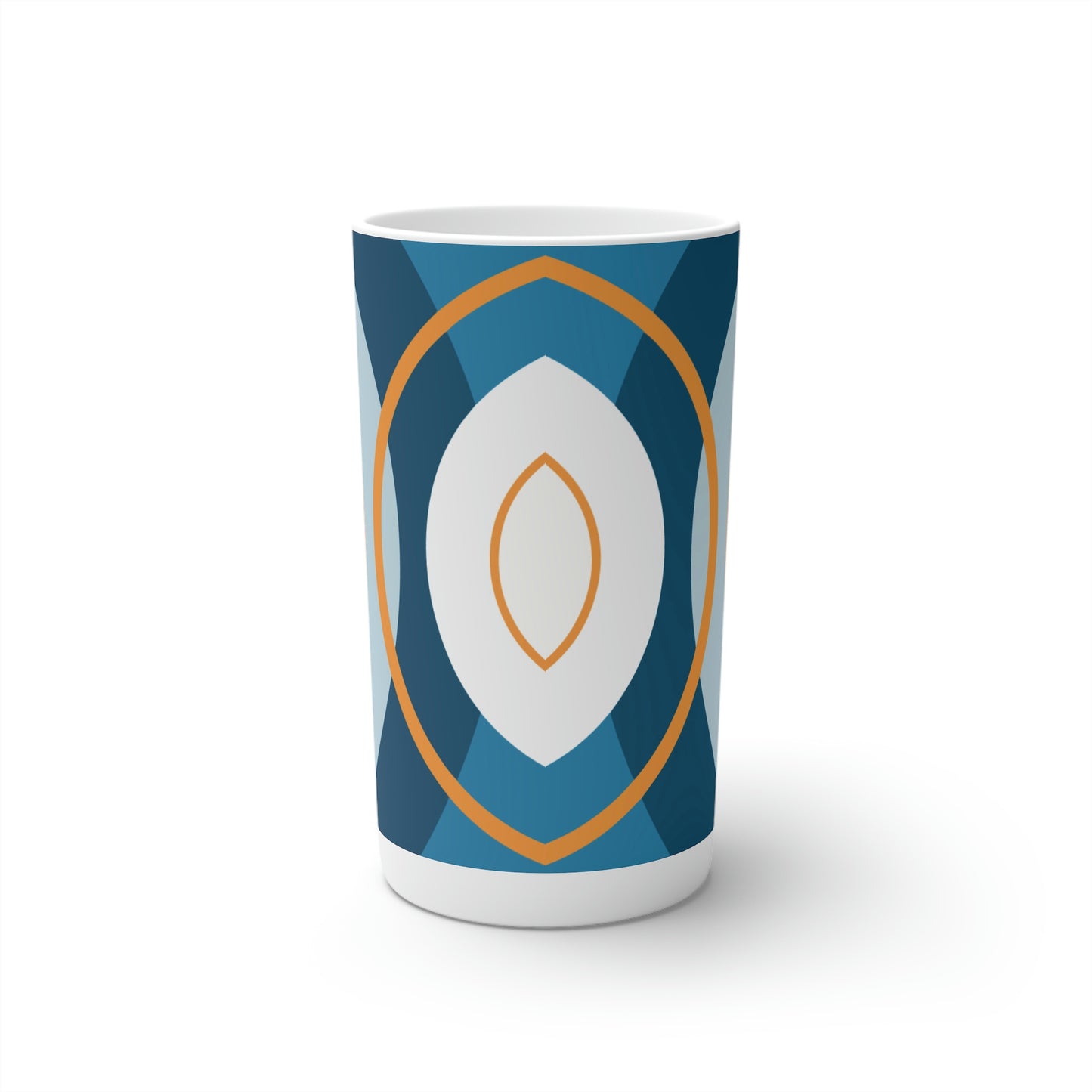 Super Graphic Deco Mixed Blue Conical Coffee Mugs (3oz, 8oz, 12oz)