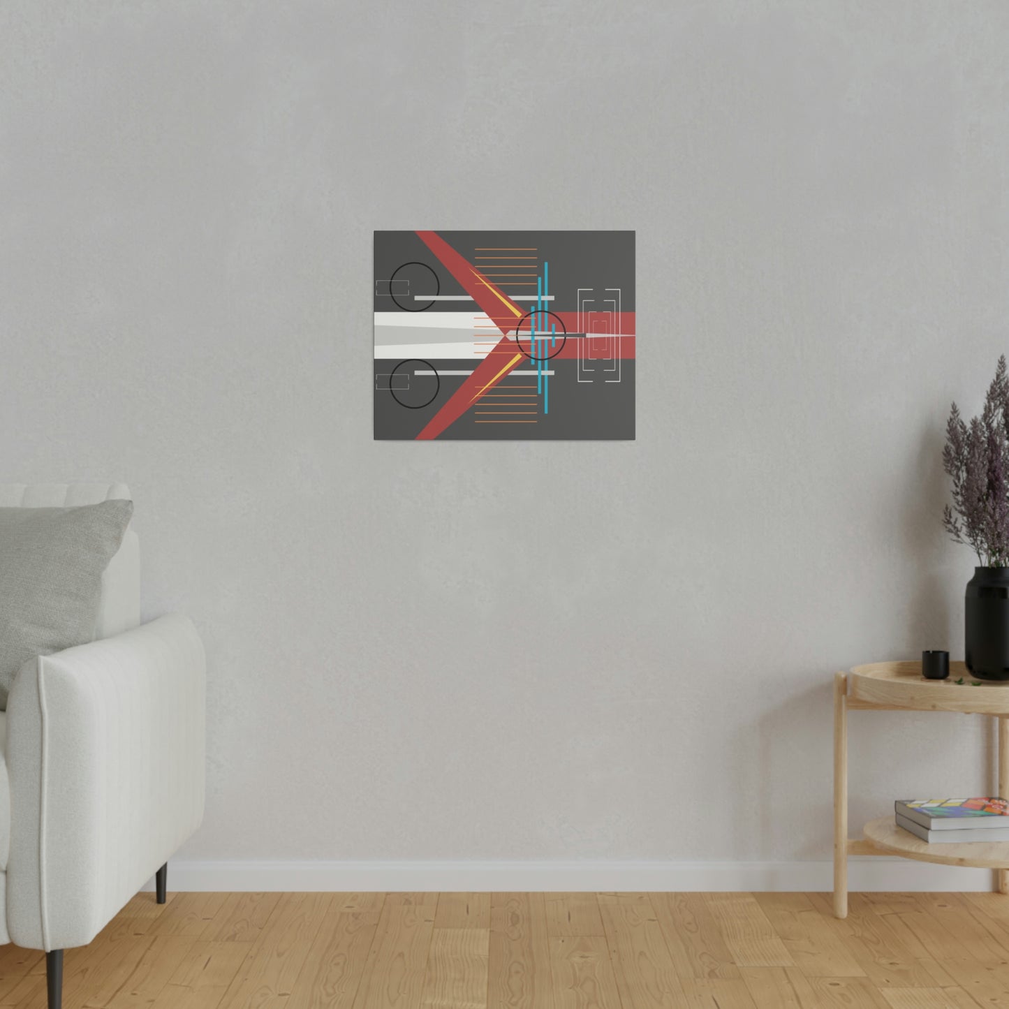 Steel Grey - The Take Off Series: Geometric Abstract Wall Art