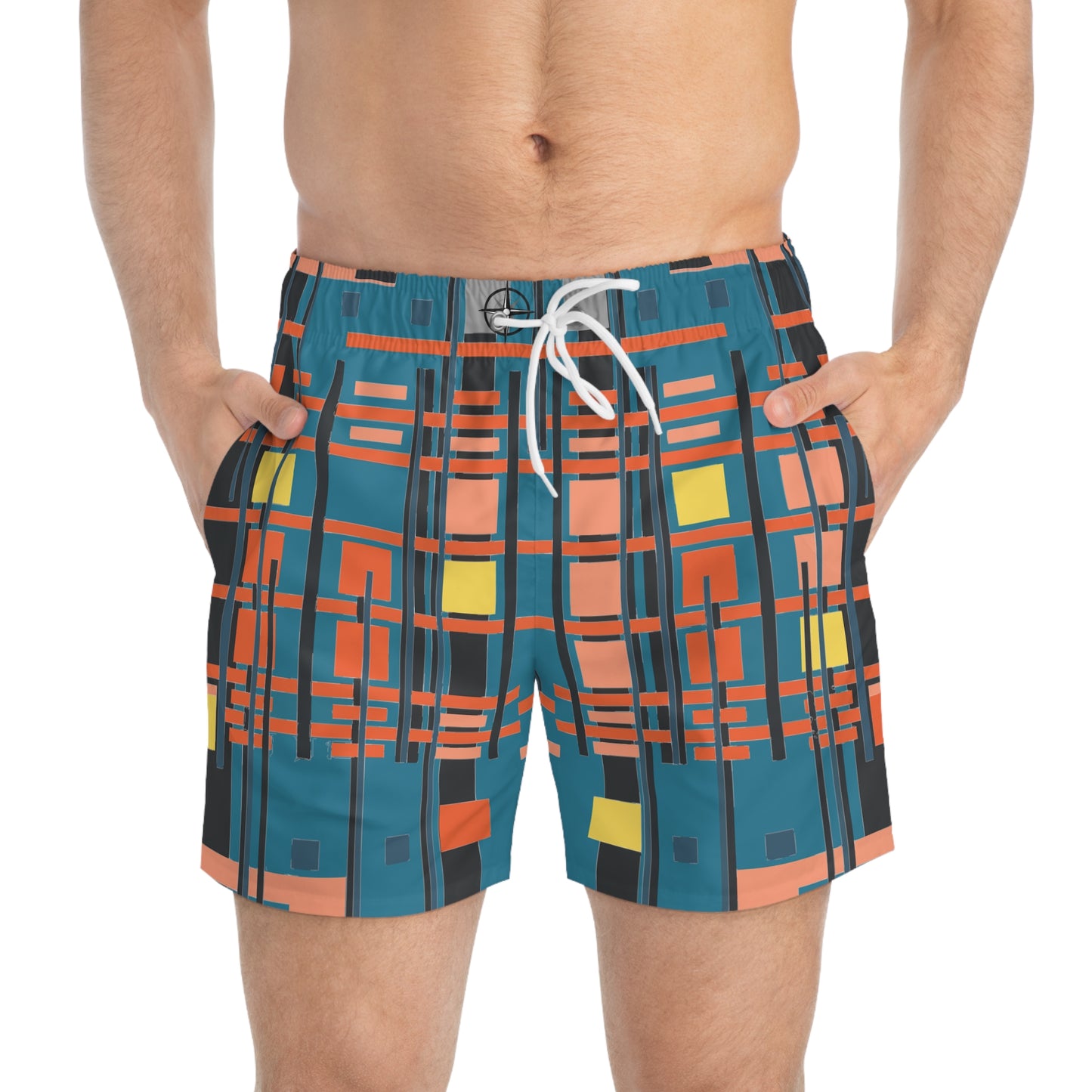 Medium Electric Blue Bamboo Swim Trunks