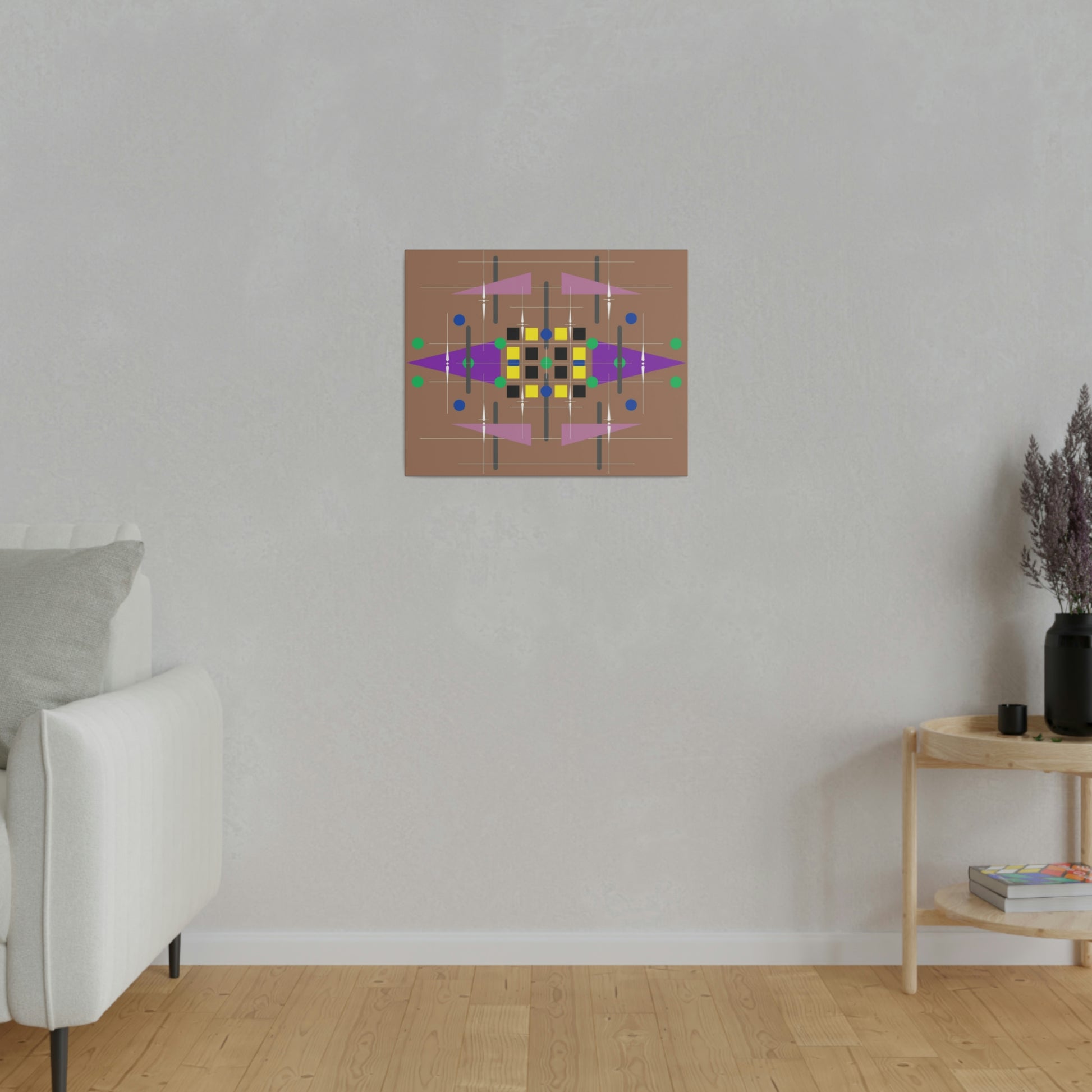 Aubergine - Universal Schematics 4: Geometric Abstract Deco Inspired Wall Art